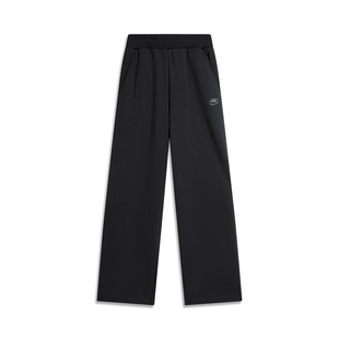 纯色宽松百搭松紧阔腿裤 中国李宁运动生活系列女子卫裤 AKLU280