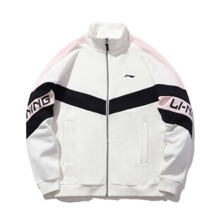 中国李宁2024男连宽松型加绒开衫外套立领保暖无帽卫衣 AWDRE29