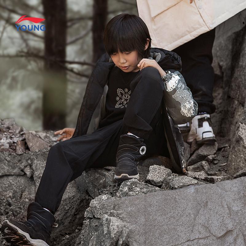 李宁儿童加厚保暖宽松短款羽绒服