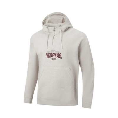 李宁冬季男户外宽松套头连帽卫衣