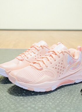 中国李宁战戟TD女子高回弹多功能训练鞋缓震耐磨羽毛球鞋AYTQ012