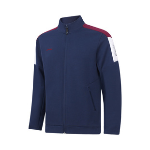 中国李宁卫衣秋季男女同款子健身撞色立领舒适运动外套AWDTA09