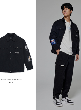 中国李宁棉服冬季新款男韦德系艺术家联名灯芯绒夹克外套AJMS153