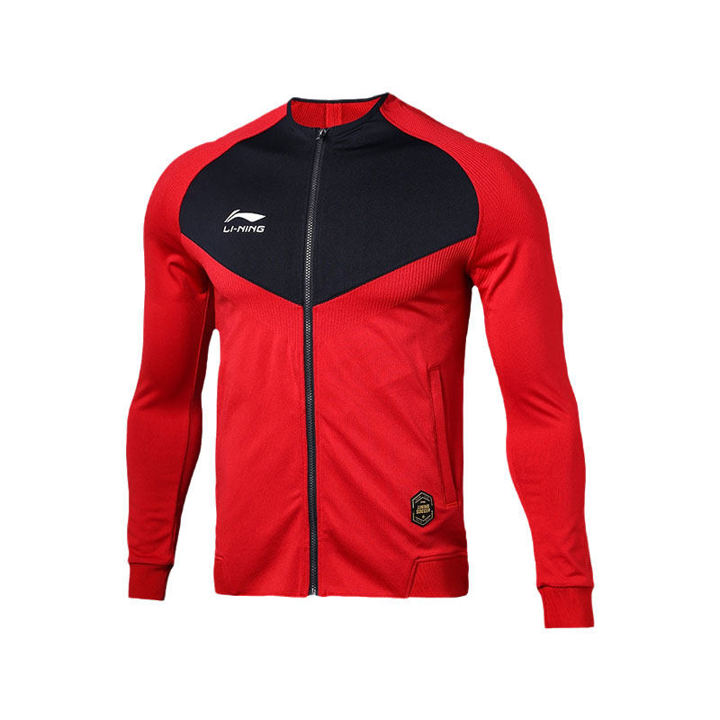 中国李宁2023新款足球运动开衫外套训练比赛无帽球服男AWDR485
