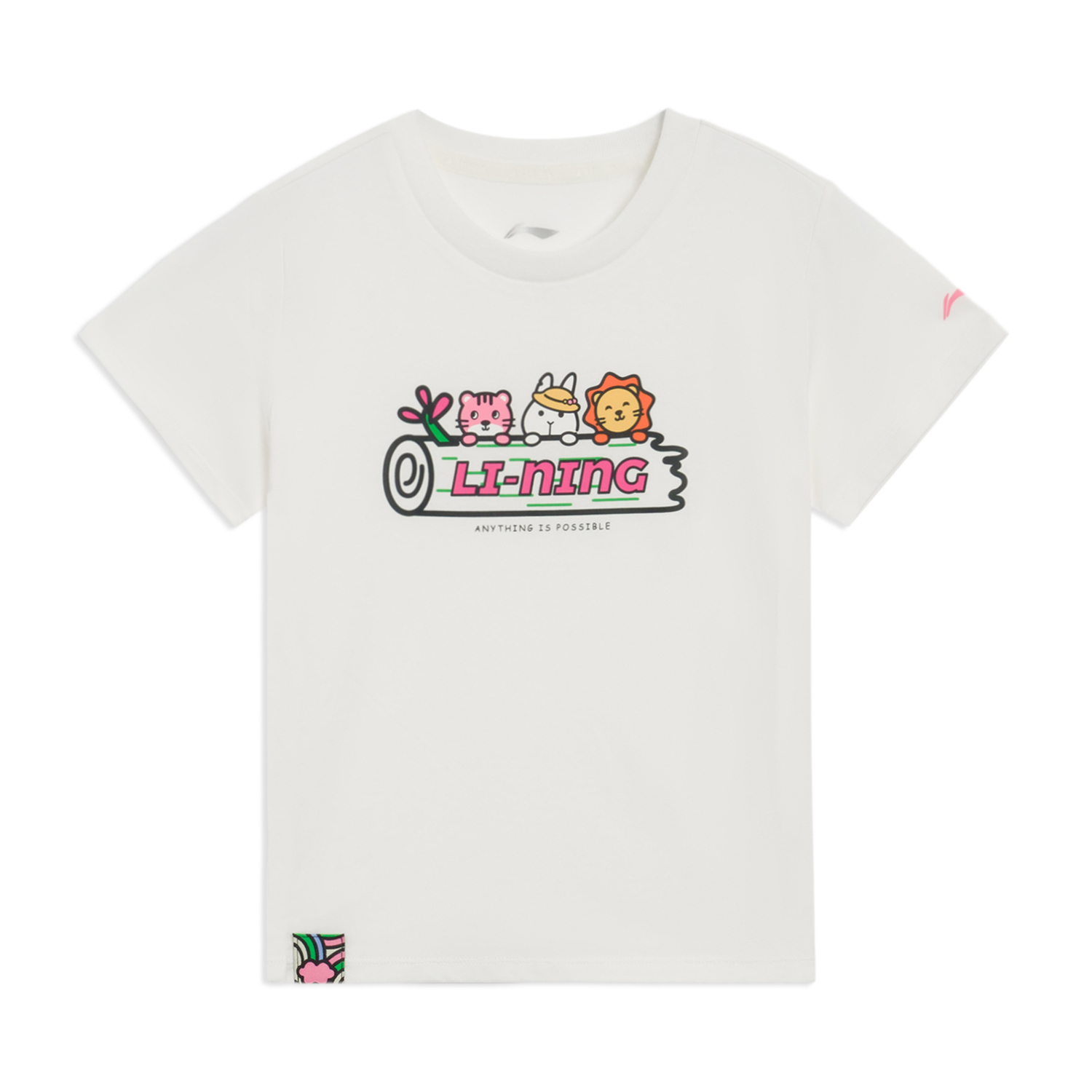 李宁圆领短袖透气T恤宽松舒适