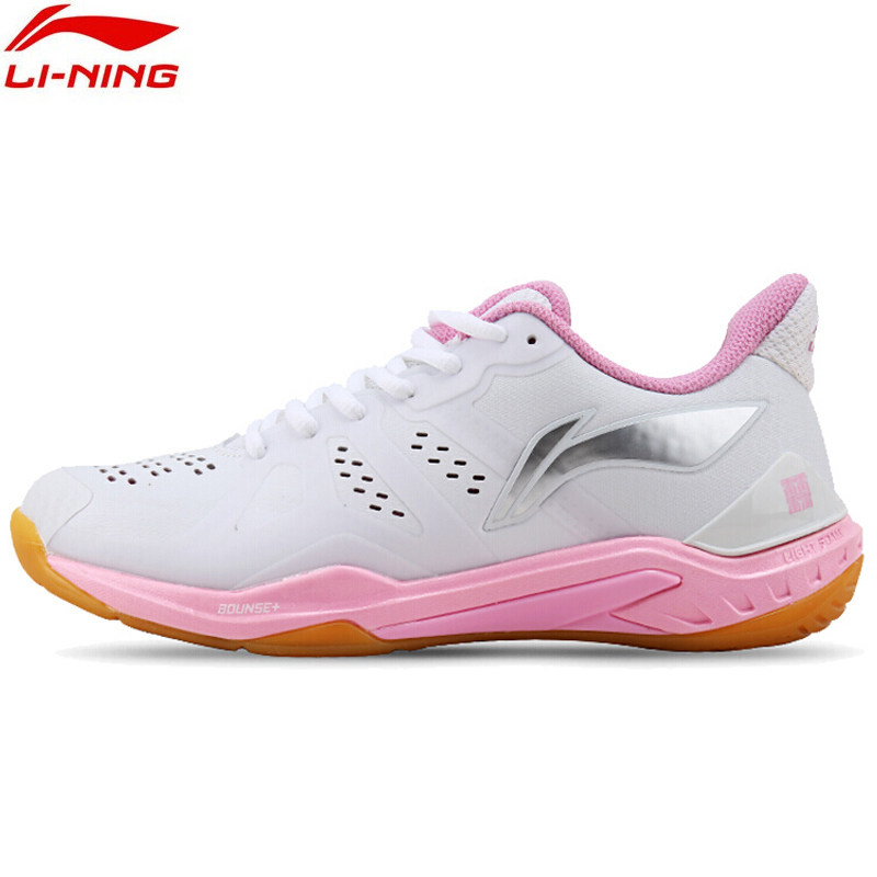 中国李宁羽毛球鞋女款霆透气耐磨䨻科技抗震稳定比赛鞋AYAR034
