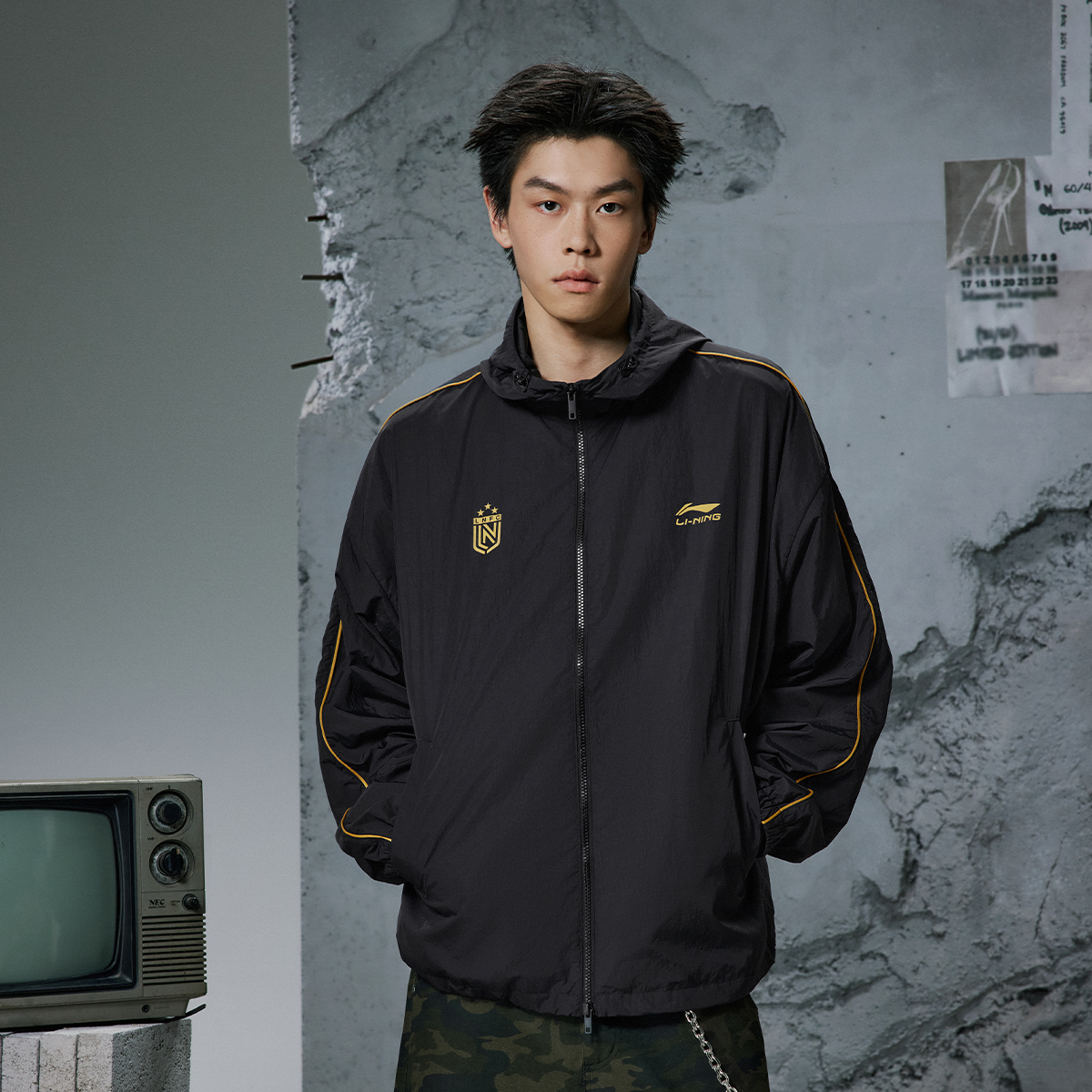 李宁冬季男女款户外宽松运动风衣