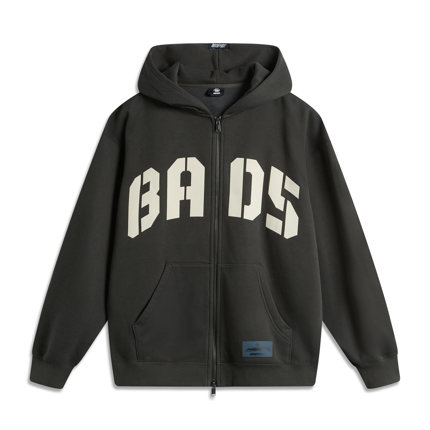 李宁冬季男加绒保暖宽松连帽卫衣