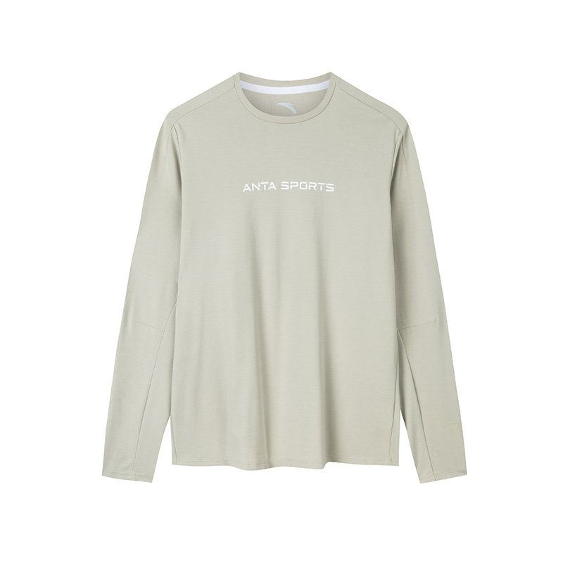 ANTA/安踏秋季新款男子户外时尚休闲长袖针织短袖T恤衫152445411U