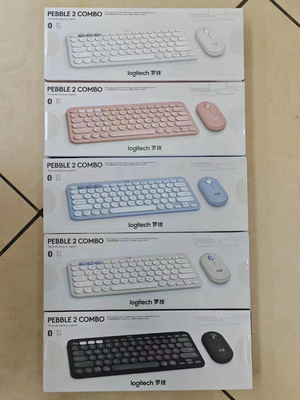 PEBBLE 2COMBO无线鼠标K380升级版蓝牙键盘+鼠标套装轻薄便携办公