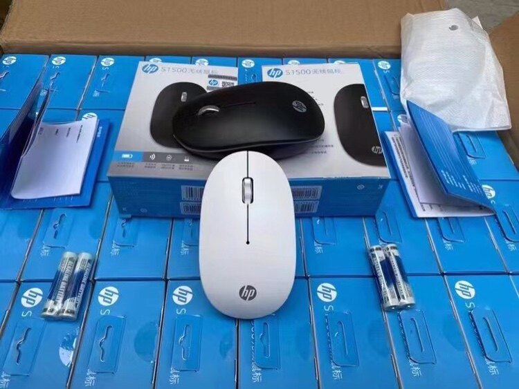 HP/惠普 S1500 黑白2.4G无线鼠标十米传输办公游戏通用USB接收器图片
