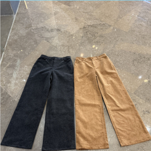 莞美比例 重磅砂洗进口ROW风同源加厚灯芯绒缩胯直筒裤