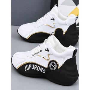 潮牌男鞋秋季新款透气运动老爹鞋情侣款防滑厚底内增高百搭休闲鞋