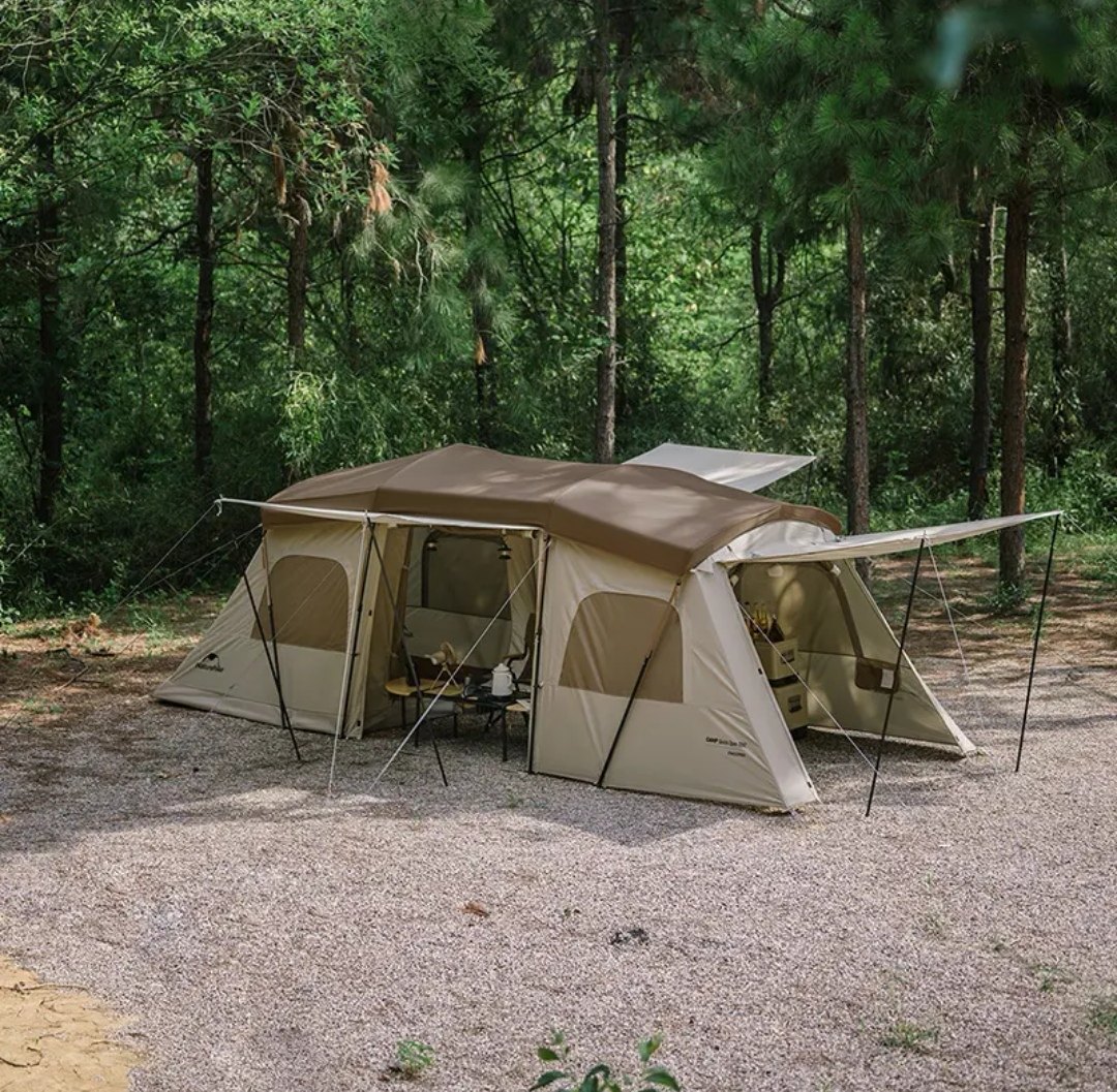 挪客naturehike云舟速开隧道帐篷户外露营野营防雨防晒一室一厅
