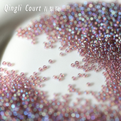 日本进口御幸幻彩透紫玻璃米珠2mm 手工DIY串珠娃衣手链项链散珠