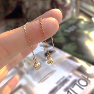 一花木手作 奥地利施华洛水晶耳线耳饰 美国进口14k包金 小众轻奢