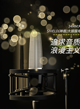艾肯iCON SHIELD神盾高端电容麦克风主播专业录音k歌声卡设备套装
