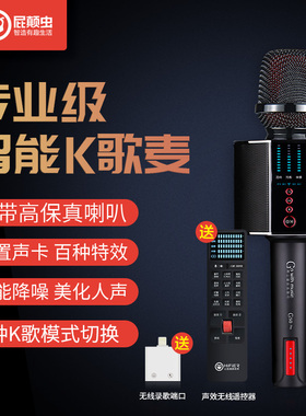屁颠虫G50pro话筒音响一体麦克风无线蓝牙直播手机声卡全民K歌神