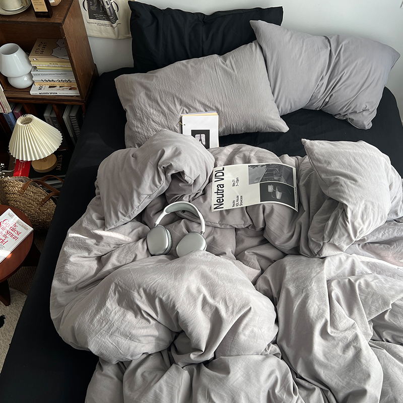 四件套水洗棉床单款ins风简约