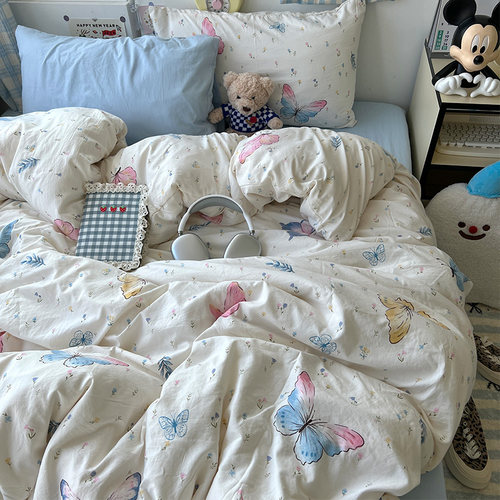 床单款四件套水洗棉韩国风