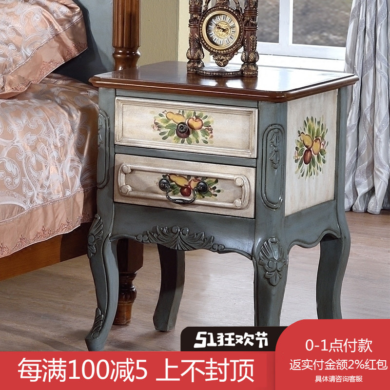美式臥室實木床頭櫃 複古做舊邊櫃燈幾地中海收納儲物櫃床頭櫃在類目 住宅傢俱, 櫃類, 牀頭櫃中 - 來自Buy2taobao.com提供專業的淘寶代購服務
