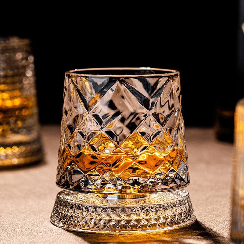 手工雕刻轻奢高档威士忌酒杯