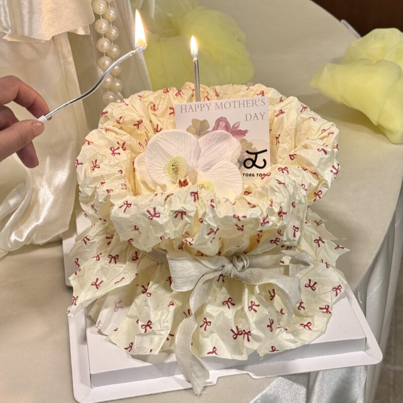 2026母亲节蛋糕装饰雪梨纸花束