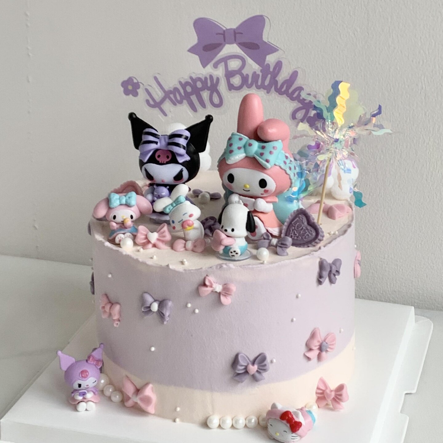 美乐蒂KT猫蝴蝶结小仙女生日甜品装扮可爱卡通库洛米蛋糕装扮插件