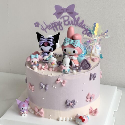 美乐蒂KT猫蝴蝶结小仙女生日甜品装扮可爱卡通库洛米蛋糕装扮插件