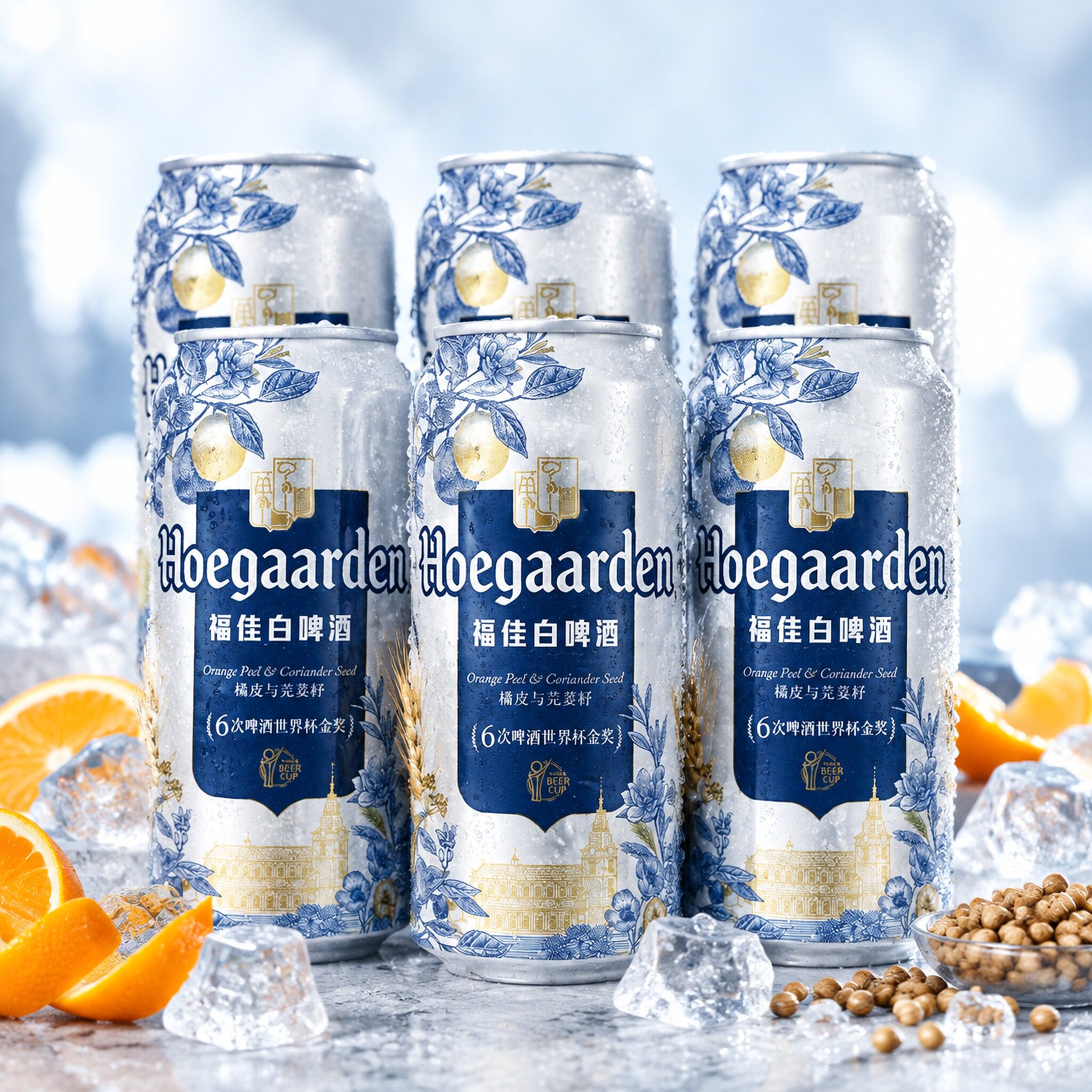 【6罐组合】福佳白啤酒500ml*6罐精酿小麦白啤 比利时风味啤酒
