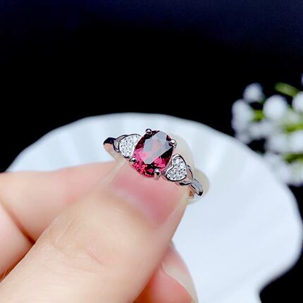 新型銀メッキリング空託シンプル4爪タイプモザイク楕円4*65*76*87*98*10 mm裸石