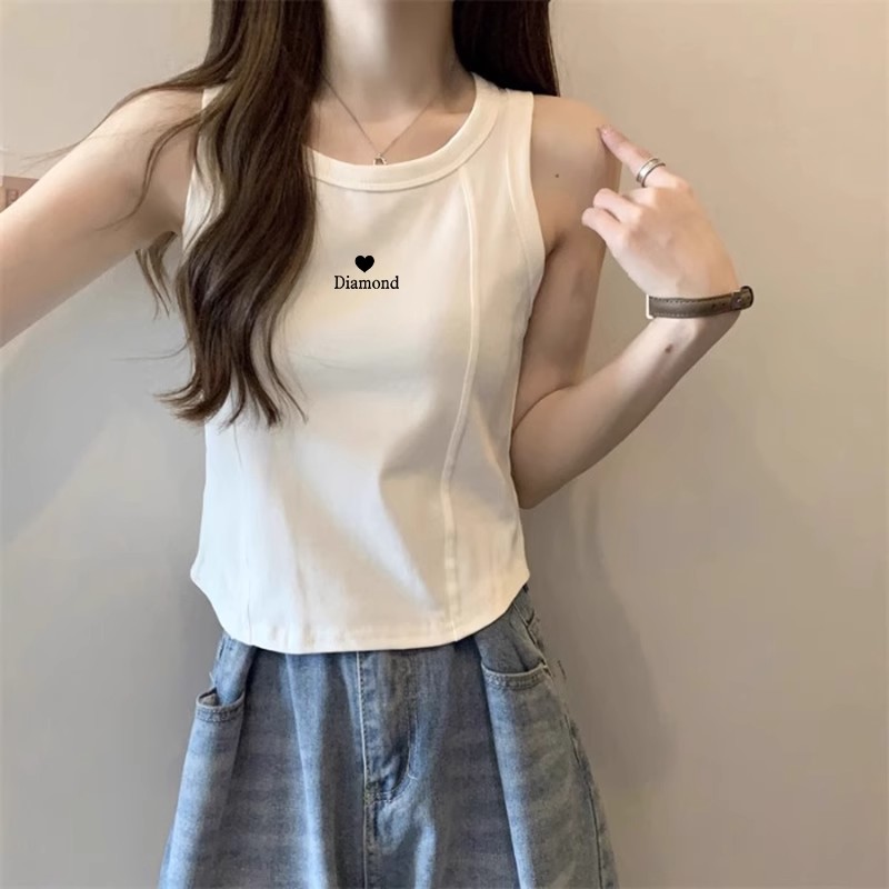 吊带背心女春夏季宽松设计感小众外穿无袖t恤内搭打底鱼骨上衣潮