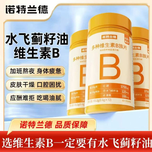 诺特兰德新一代b族维生素咀嚼片复配好营养8大B族含量升级72粒/瓶