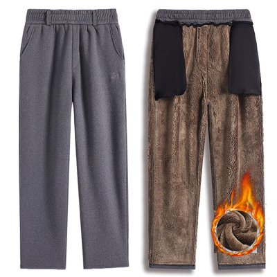 加绒加厚运动裤宽松运动裤