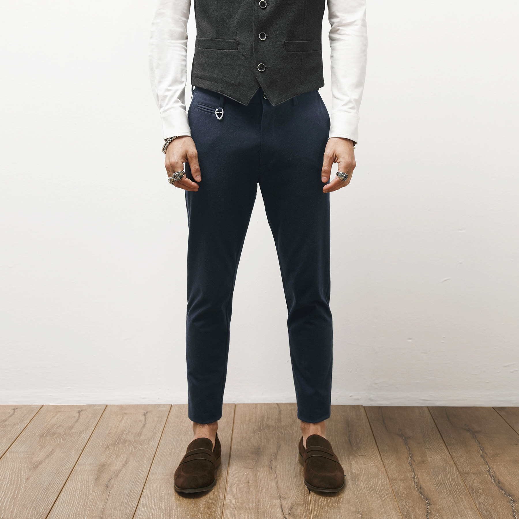 艾比路原創春夏度诘天竺絲光針織全棉百搭男休閑複古紳士長褲子在類目 男裝, 休閒褲中 - 來自Buy2taobao.com提供專業的淘寶代購服務