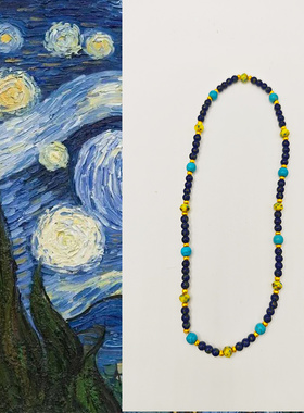 复古捷克珠手链女原创手工串琉璃