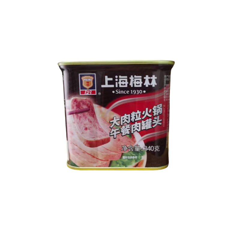 梅林火锅午餐肉罐头340g*24罐 整箱整件大肉粒火锅麻辣烫猪肉罐头