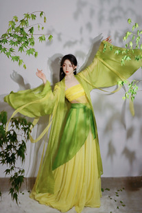 小橙子同款 醉青烟仙气飘逸大摆古典舞服基础款非汉服