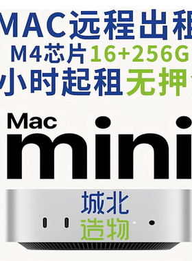 MAC MINI M4租用 远程租赁MAC云电脑实体MAC无押金1小时起租