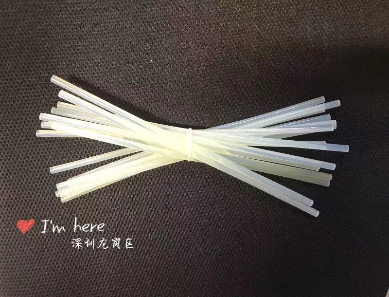 热熔胶条透明色热熔胶棒7mm10mm用于粘合玻璃电子元件等1公斤包邮