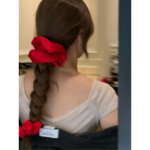 asm 发圈头饰超大肠圈女头绳 studio立体高级缎面肥肠圈章小惠同款