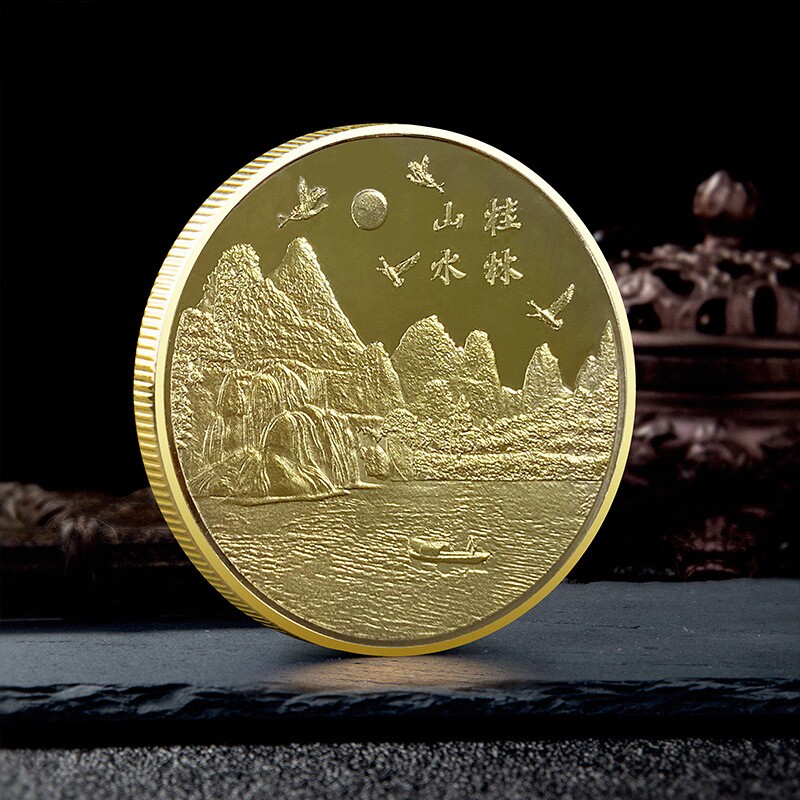 桂林象山景点纪念品广西旅游景区纪念金币美丽中国风景文创小礼品
