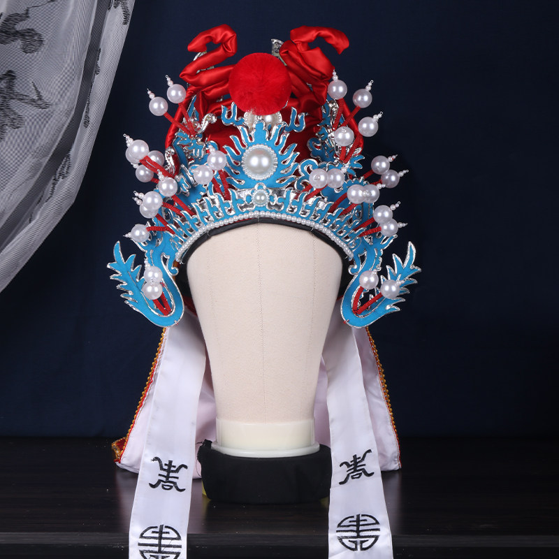 戏曲武生武将头饰火焰巾将巾