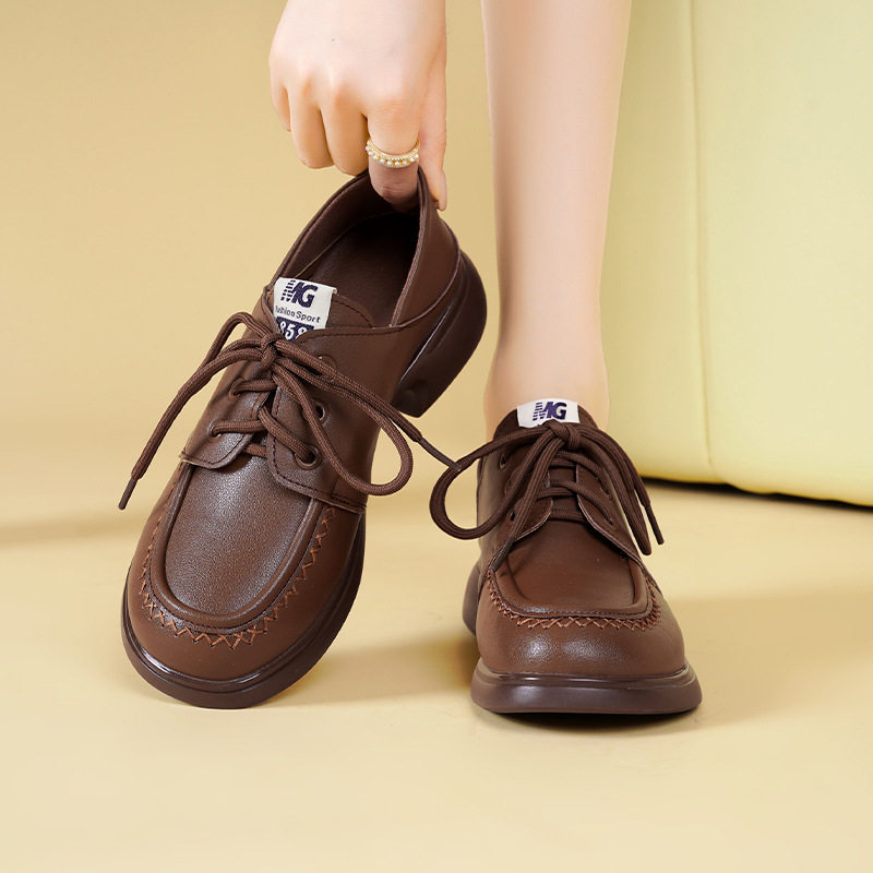 真皮新款单鞋子女士底跟粗跟皮鞋软皮软底一字链妈妈鞋轻便款,运动鞋new,运动休闲鞋,淘宝优惠券,粉丝福利购,淘宝优惠卷