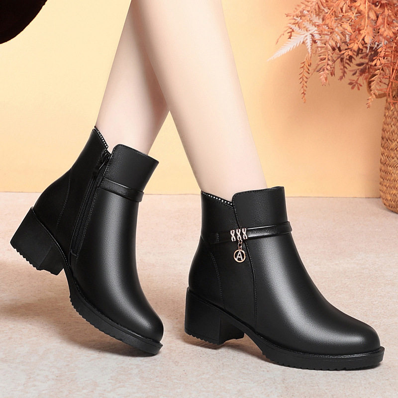 2025妈妈短靴保暖加绒平底防滑女鞋女冬中老年靴子绒毛老人棉鞋子,运动鞋new,运动休闲鞋,淘宝优惠券,粉丝福利购,淘宝优惠卷