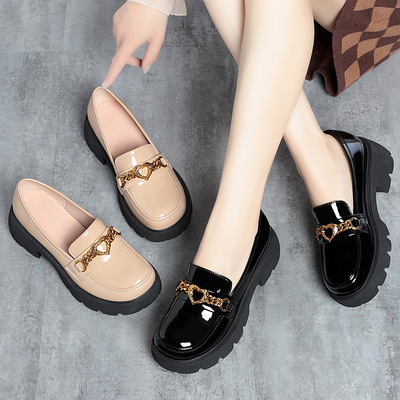 23春季新款女单皮鞋低跟坡跟软底软面妈妈鞋CX802加大码43