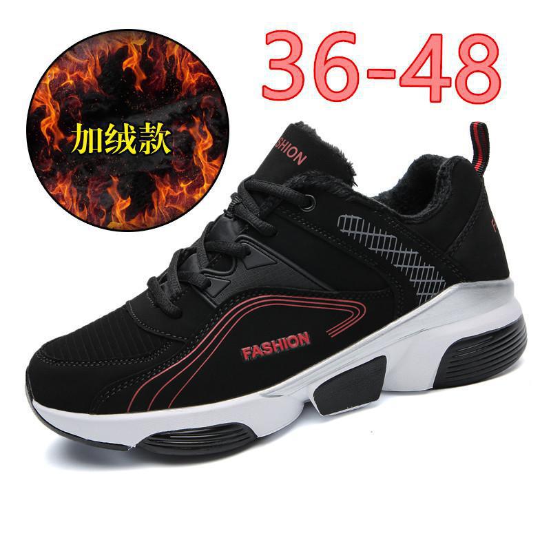 2025冬季情侣加绒保暖棉鞋男女款运动鞋跨境大码46 47 48男鞋外贸