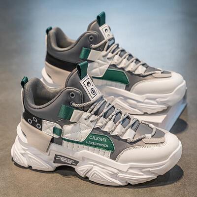 6605秋冬厚底中帮休闲男鞋潮鞋39-44