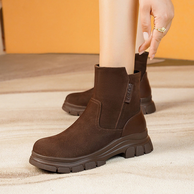 雪地靴女棉鞋新款冬季真皮毛一体马丁靴厚底加绒加厚羊毛短靴,运动鞋new,运动休闲鞋,淘宝优惠券,粉丝福利购,淘宝优惠卷