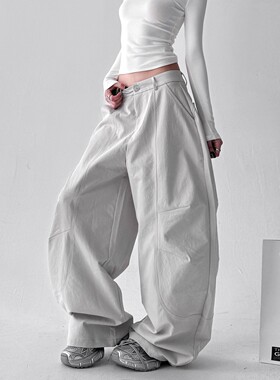 MDCW STUDIO今年流行弯刀裤子女2025秋季新款高级休闲宽松工装裤